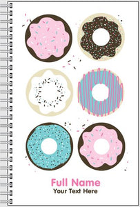 Personalized Notebook - Pink Donuts