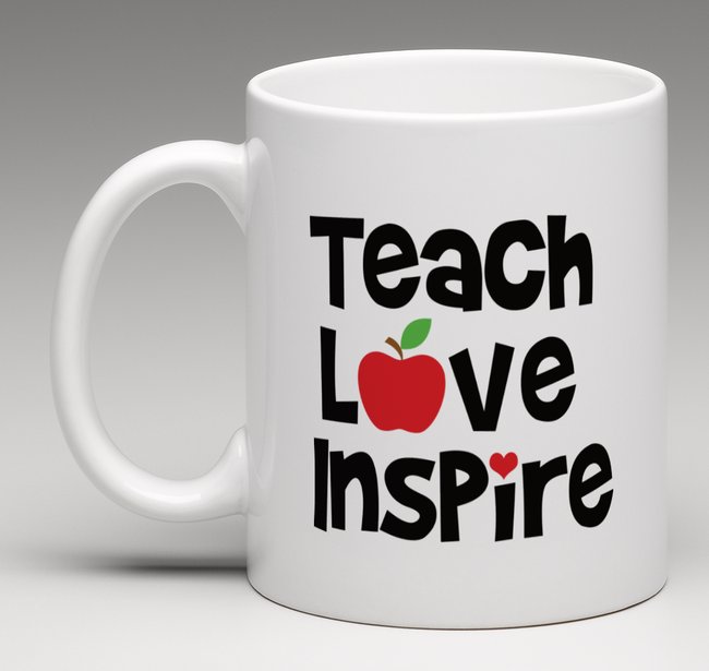 Teach, Love, Inspire Personalized Mug