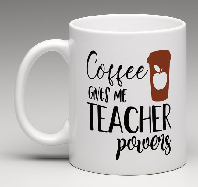 Coffee Gives Me Teacher Powers Personalized Mug