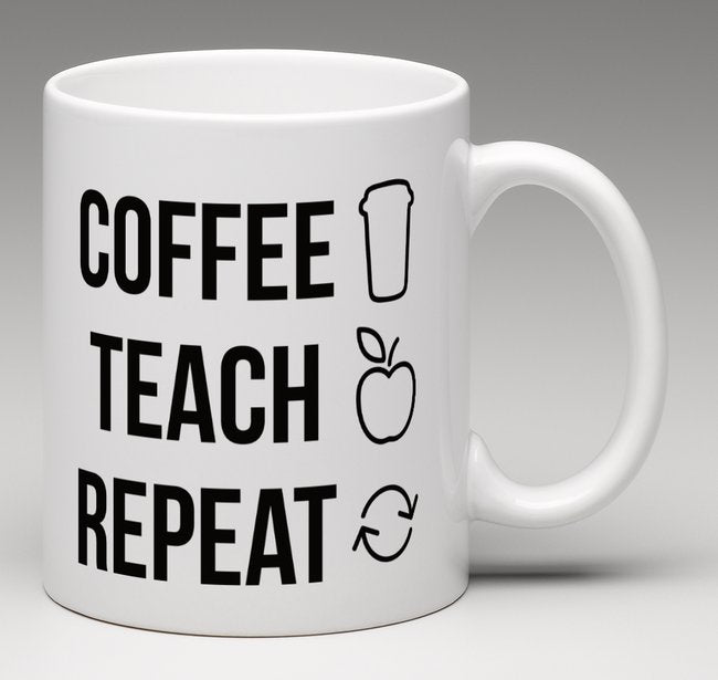 Coffee, Teach, Repeat Personalized Mug