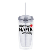 Difference Maker #teacherlife Personalized Tumbler
