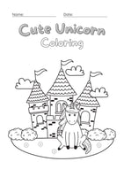 Cute Unicorn Coloring Book
