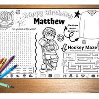 Hockey Personalized Activity Sheet