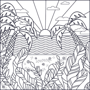 FREE Beach Coloring Page