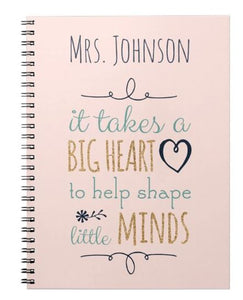 It Takes a Big Heart to Shape Personalized Notebook