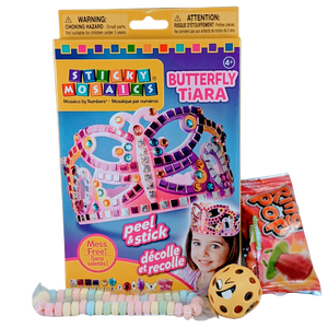 The Orb Factory Sticky Mosaics Butterfly Tiara Kit Loot Bag