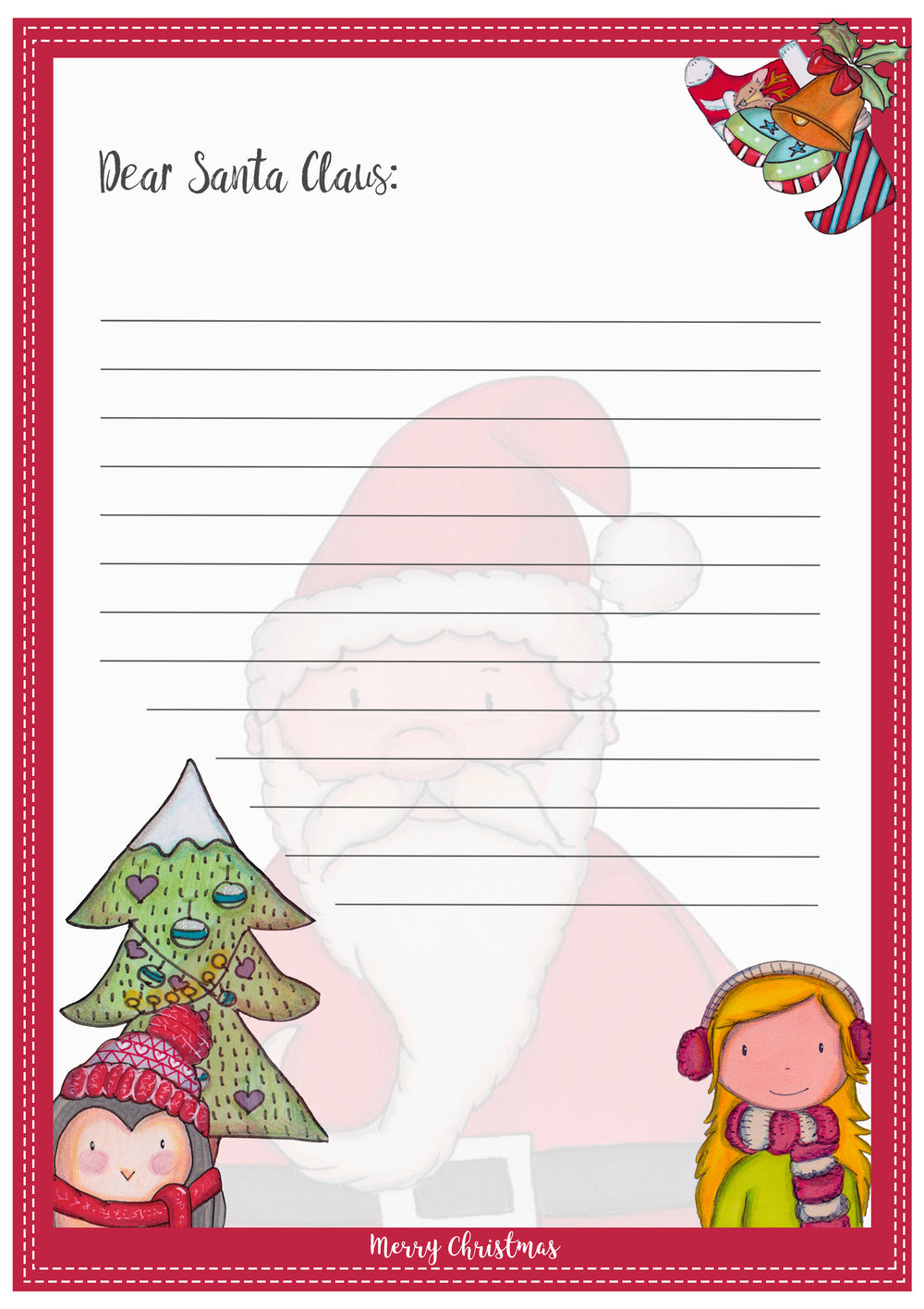 FREE Chistmas Printable - Letter for Santa