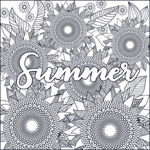 FREE Sunflower Field Coloring Page