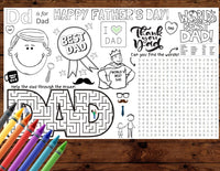 Father's Day Printable Activity Sheet
