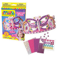 The Orb Factory Sticky Mosaics Butterfly Tiara Kit Loot Bag