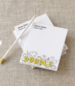 Apple & Pencil Personalized Notepad