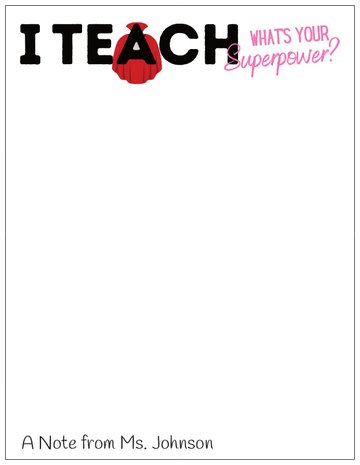 What's Your Superpower Personalized Notepad