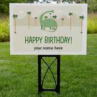 Happy Birthday Yard Sign - Dinosaur
