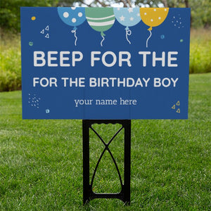 Happy Birthday Yard Sign - Beep Boy