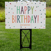 Happy Birthday Yard Sign - Confetti