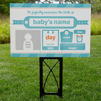 Birth Annoucement Yard Sign - Blue
