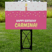 Happy Birthday Yard Sign - Polka Dots